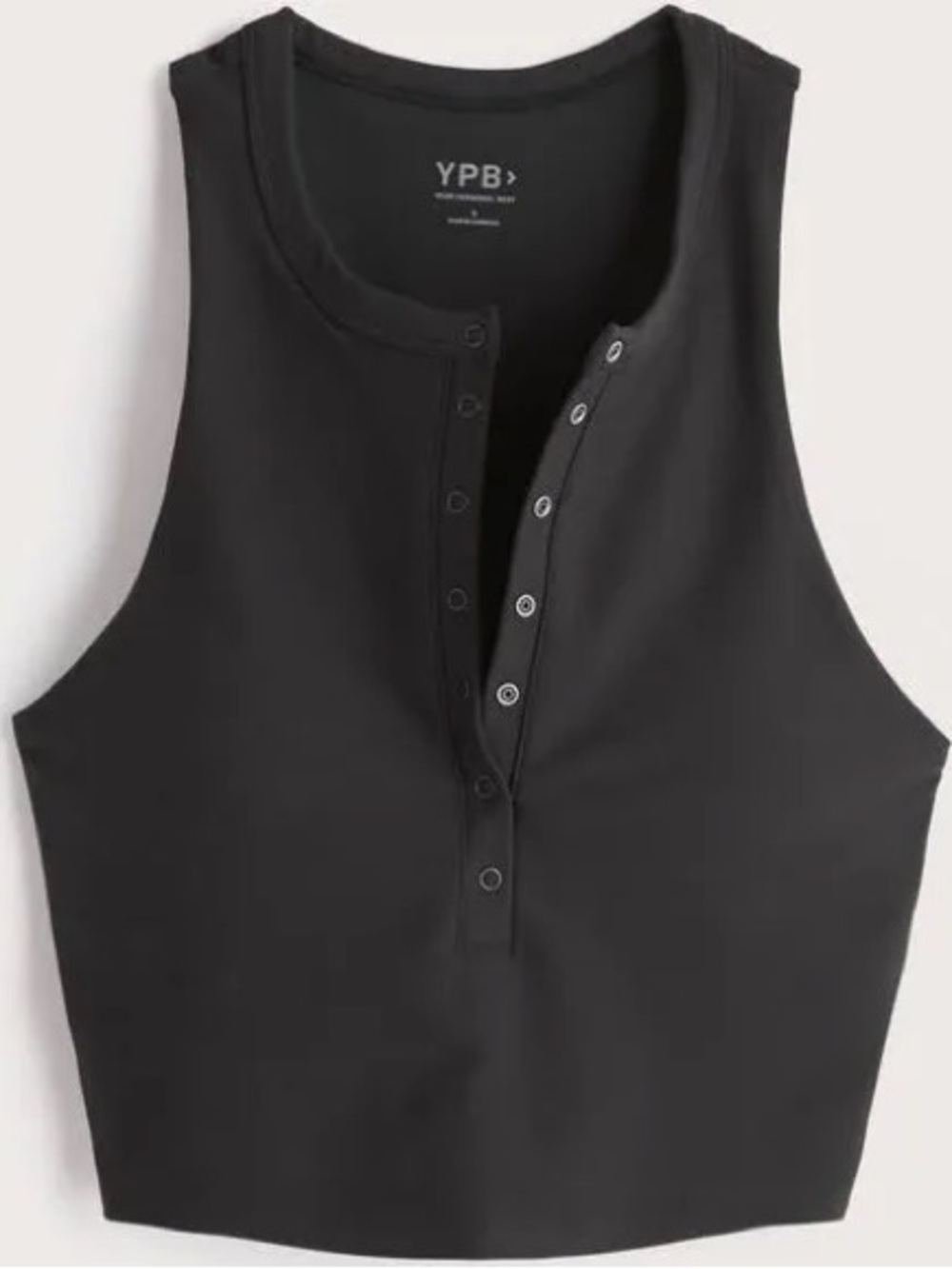 Abercrombie YPB Sculptlux Plunge Henley Sports Bra Tank